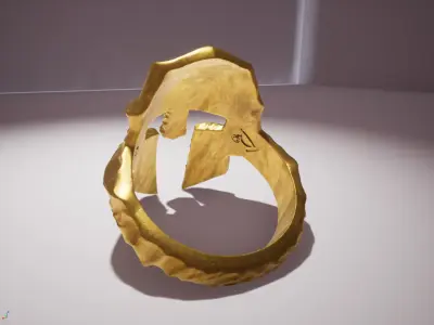 Spartan Volcano Ring 3D Printing 3D print model