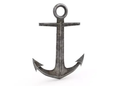 Ship anchor Low-poly 3D model