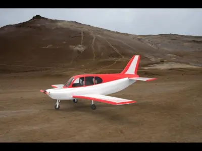 Classic Single-Engine Airplane - 3D Printable Model 3D model