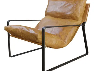 Leather Armchair - Emmet Industrial 3D model