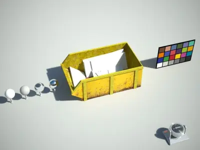 Skip or dumpster Low-poly 3D model