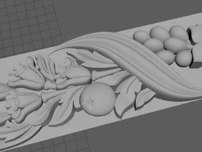 carved baguette  3D model