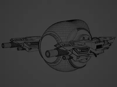 Sci-fi Drone 3D model 2