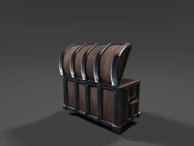 Treasure chest Free low-poly 3D model