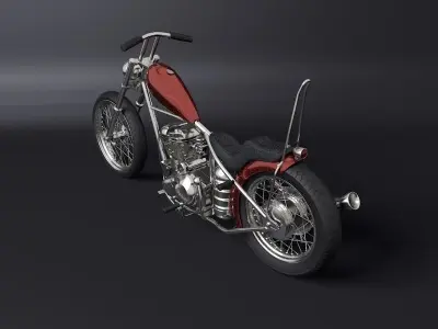 royal enfield  500 costum 3D model