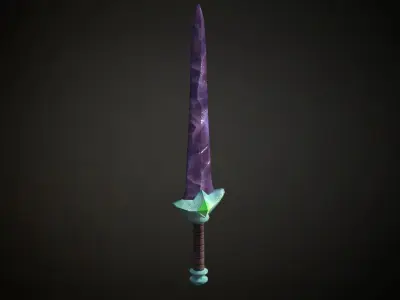 Medieval Fantasy Sword Low-poly 3D model purchase
