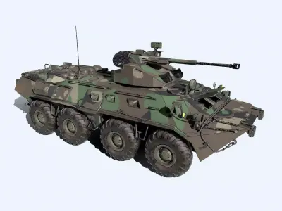 BTR 82A Low-poly PBR Low-poly 3D model