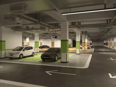 Underground Parking 04 3D model