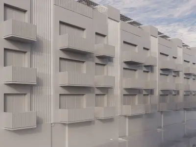 Apartment complex 3D model