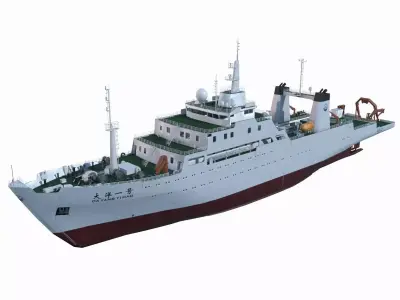 Scientific Research Ship - Ocean One 3D model