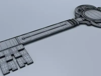 Antique Room Thermometer Iron 3D model