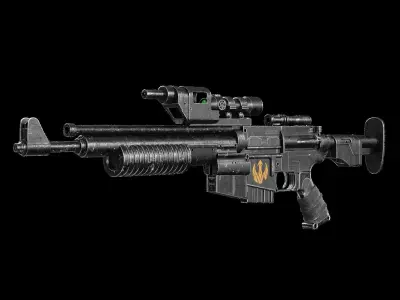 Star wars A280 Rifle  Low-poly 3D model
