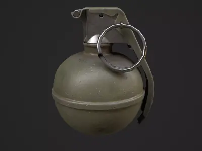 M67 Frag Grenade  Low-poly 3D model