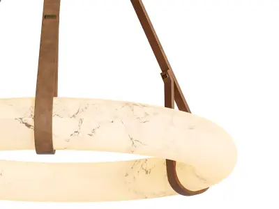 Oslo Hanging Light Leather by HOLLY HUNT 3D model