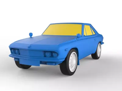 Nissan Silvia 1965 Classic Car 3D print model