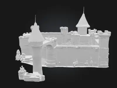 Fortress Haven Medieval Stronghold Model for Fantasy 3D model