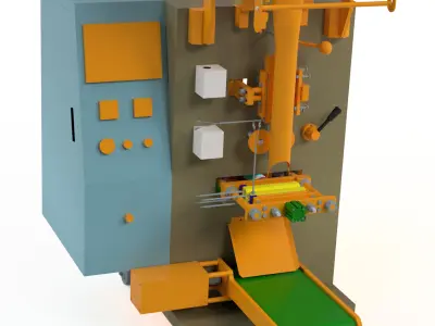 3D design modeling for compact quantitative packaging machine 3D model
