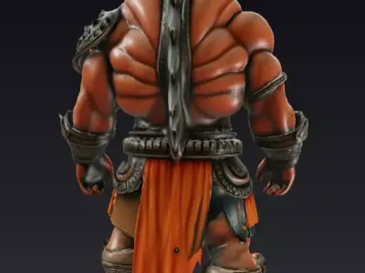 Rhino hybrid Low-poly 3D model