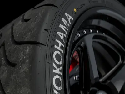 Yokohama Advan A048 295 30 ZR18 98Y 3D model