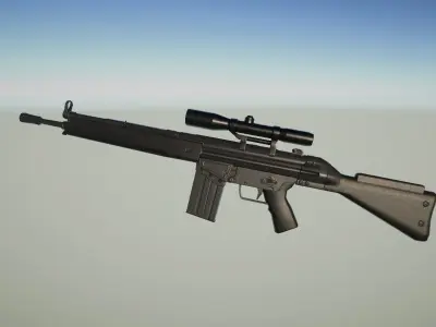 G3SG stylized lowpoly gameready model Low-poly 3D model