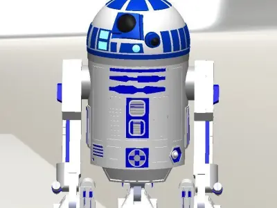 R2-D2 Star wars robot 3D print model