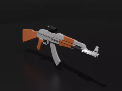 AK47 Collection - Project 47 Low-poly 3D model