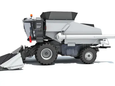 Combine Harvester 3D model 11