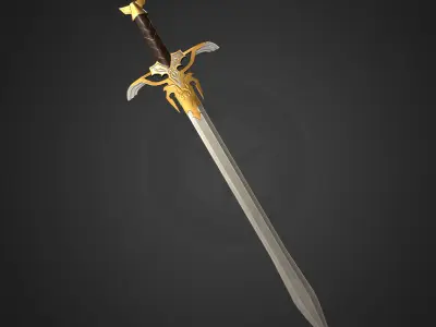 Fantasy Medieval Sword 3D model