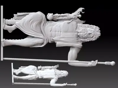Zeus holding Nike CNC MODEL  3D print model