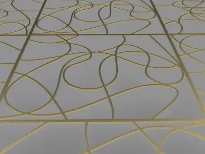 Gold Pattern Decorative Panel Free 3D model purchase