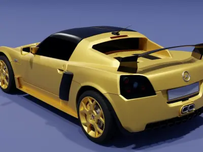 Opel Speedster racing car Free low-poly 3D model