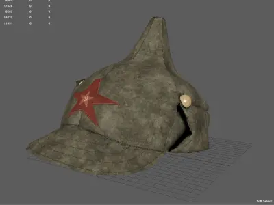 WAR HAT Low-poly 3D model
