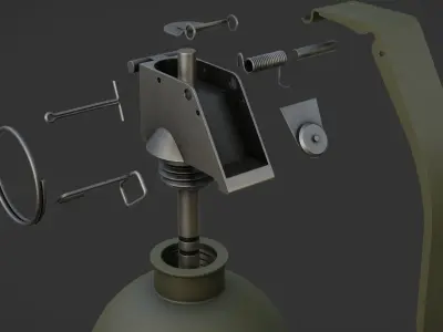 M67 Grenade Low-poly 3D model order