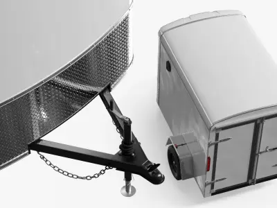Transport Enclosed Trailer with Dual Doors 3D model purchase