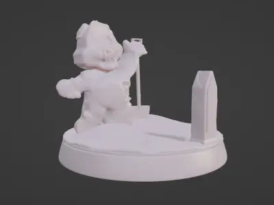 Zombie bear Ready to Print 3D print model 3D print model