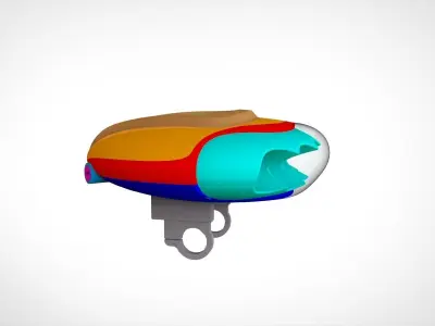 Flashlight clamp for bike 3D model