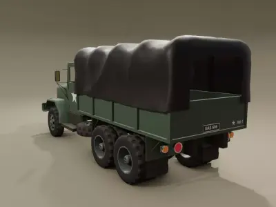 Old Military Truck - Caminhao Exercito Antigo Low-poly 3D model