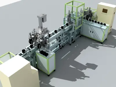 Industrial Equipment 4-Plastic Sealing Assembly Production  3D model