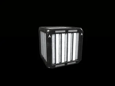 PBR Sci-fi Box  Low-poly 3D model