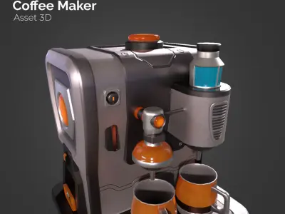 Coffee Maker Low-poly 3D model purchase