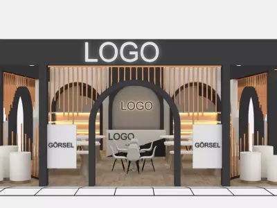 Modern Cosmetic Exhibition Stand Vray7 3dsMax2021 Free 3D model