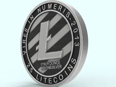 Litecoin LTC 3d model 3D model