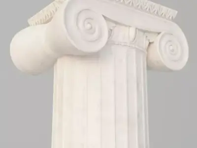 Ionic column and capital 3D model