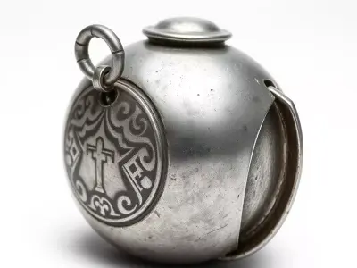 Vintage Metal Canteen Model Pack Low-poly 3D model