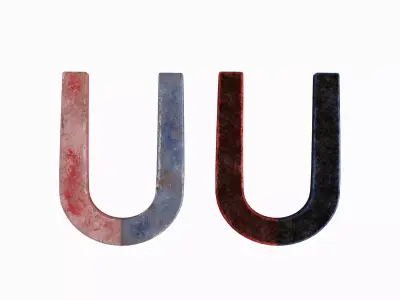 Magnet Set Low-poly 3D model