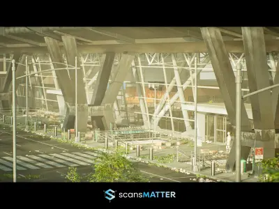 Abandoned Airport Interior - Real-Time 3D model