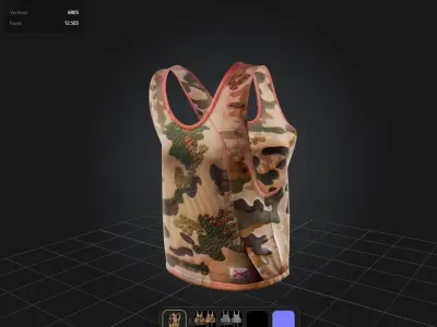 military Top game ready UE5 PBR Low-poly 3D model purchase