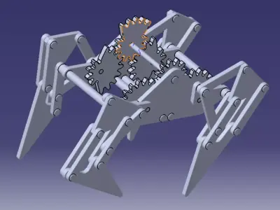 Four Legs Walking Machine 3D model