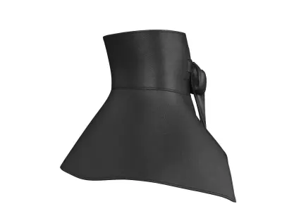 Wide Black Ribbon Bustier 3D model