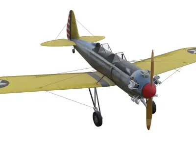 Ryan PT-22 Recruit Low-poly 3D model
